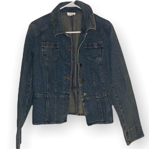 Loft Jean Jacket Size 6 Light Wash Buttons - Picture 1 of 12
